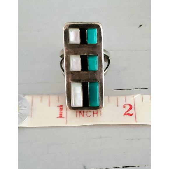 Vintage Native American Zuni WJ Panteah Ring - Picture 6 of 8